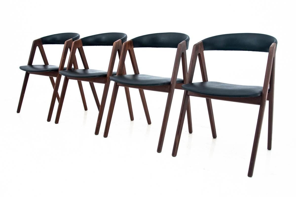 Set of Four Midcentury Chairs, Denmark, 1960s 1