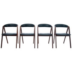 Set of Four Midcentury Chairs, Denmark, 1960s