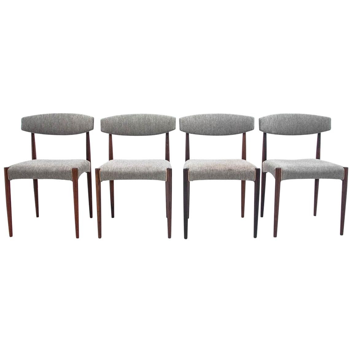 Set of Four Midcentury Chairs, Denmark, 1960s