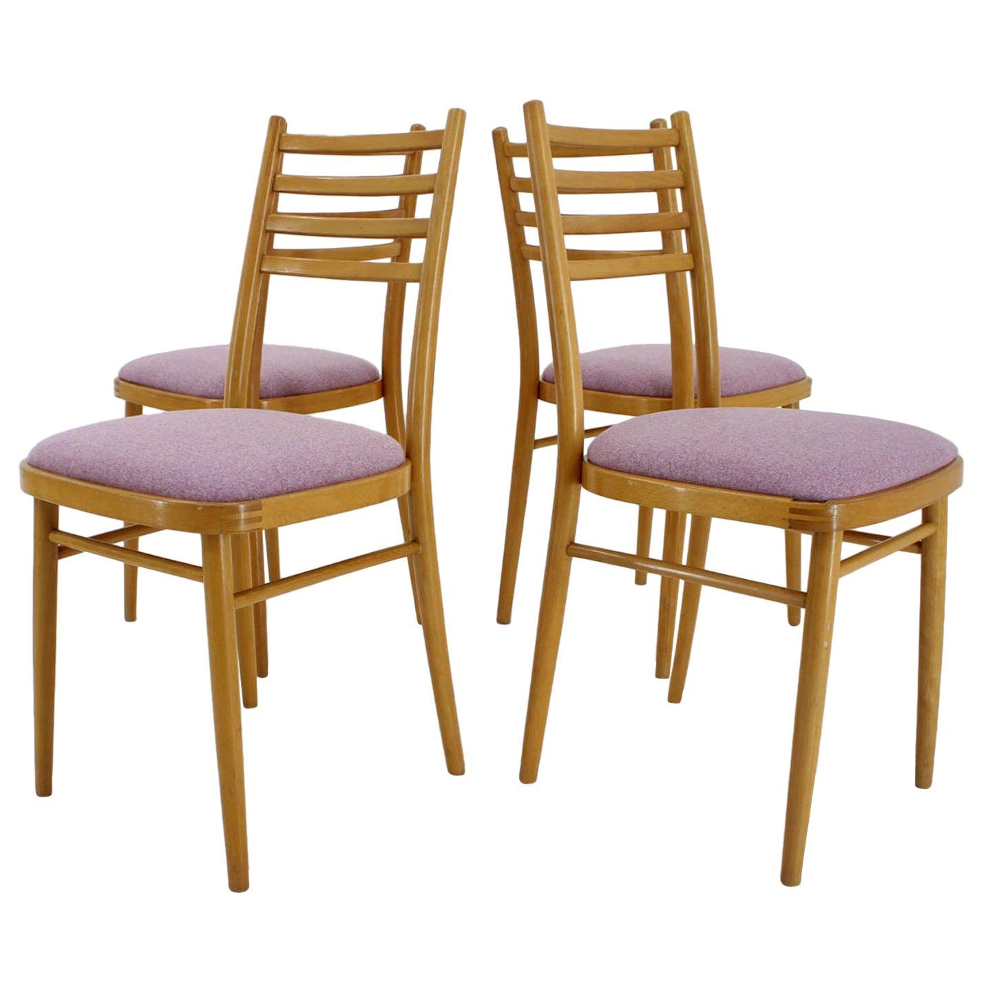 Set of Four Midcentury Dining Chairs by Interier Praha, 1970, Czechoslovakia For Sale