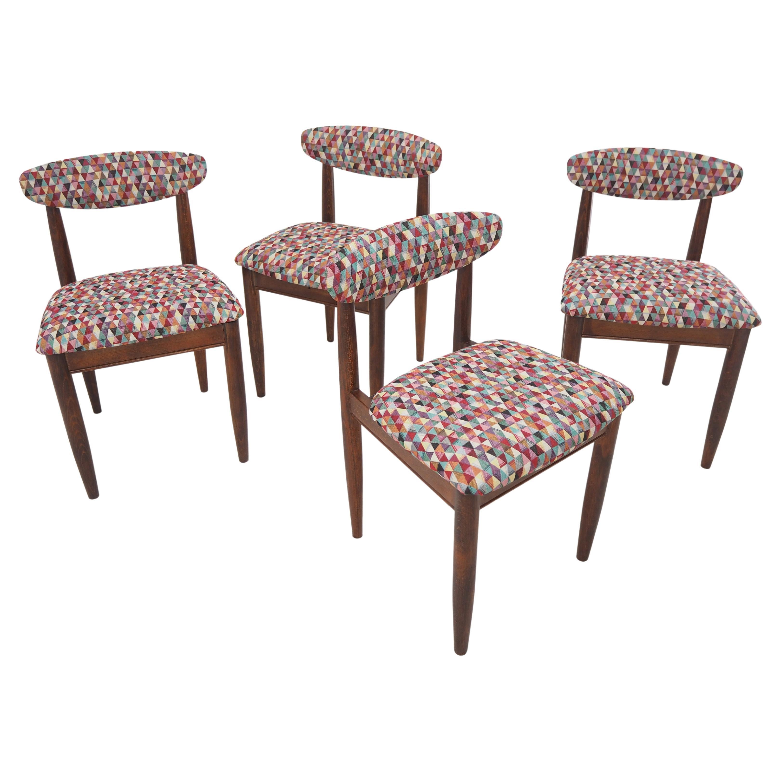Set of Four Midcentury Dining Chairs, Czechoslovakia, 1960s
