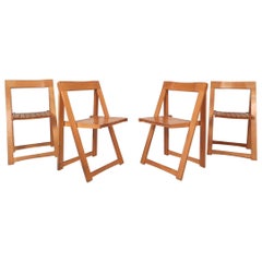 Set of Four Midcentury Folding Chairs
