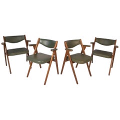 Used Set of Four Midcentury Folding Coronet Chairs by Norquist Products