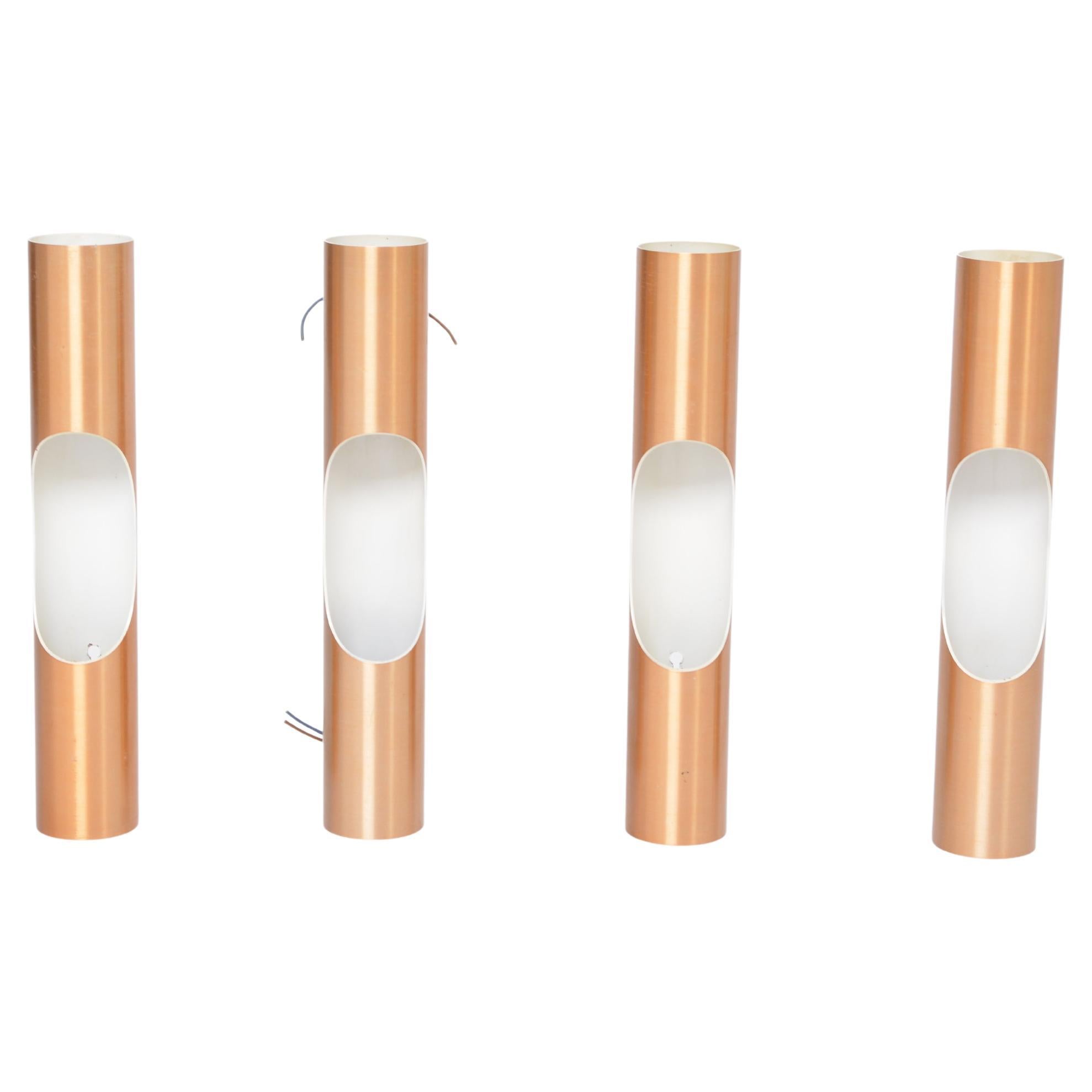 Set of four Midcentury Fuga metal wall lights by Maija Liisa Komulainen for Raak