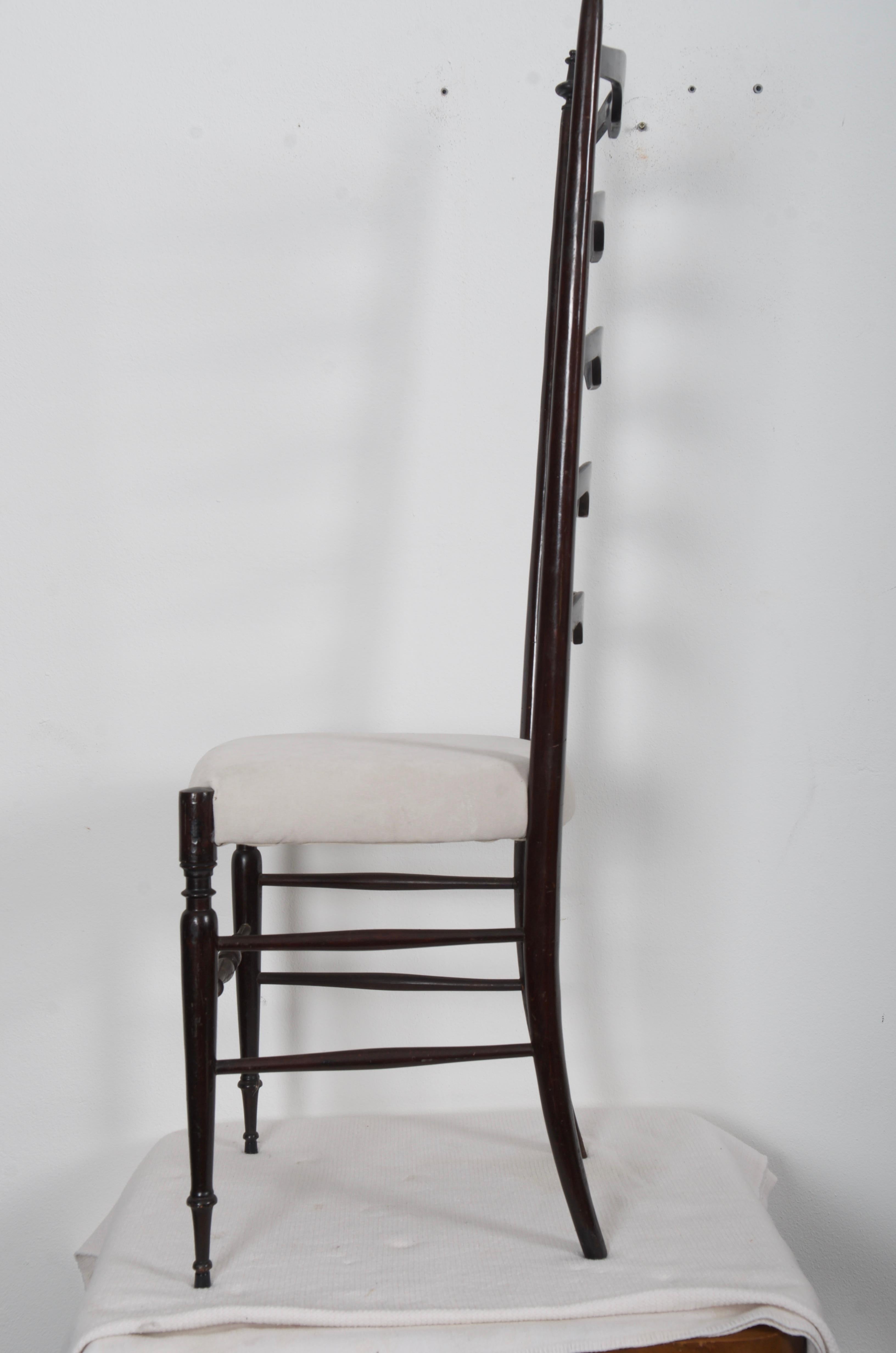 Set of Four Midcentury High Back Chiavari Chairs 3