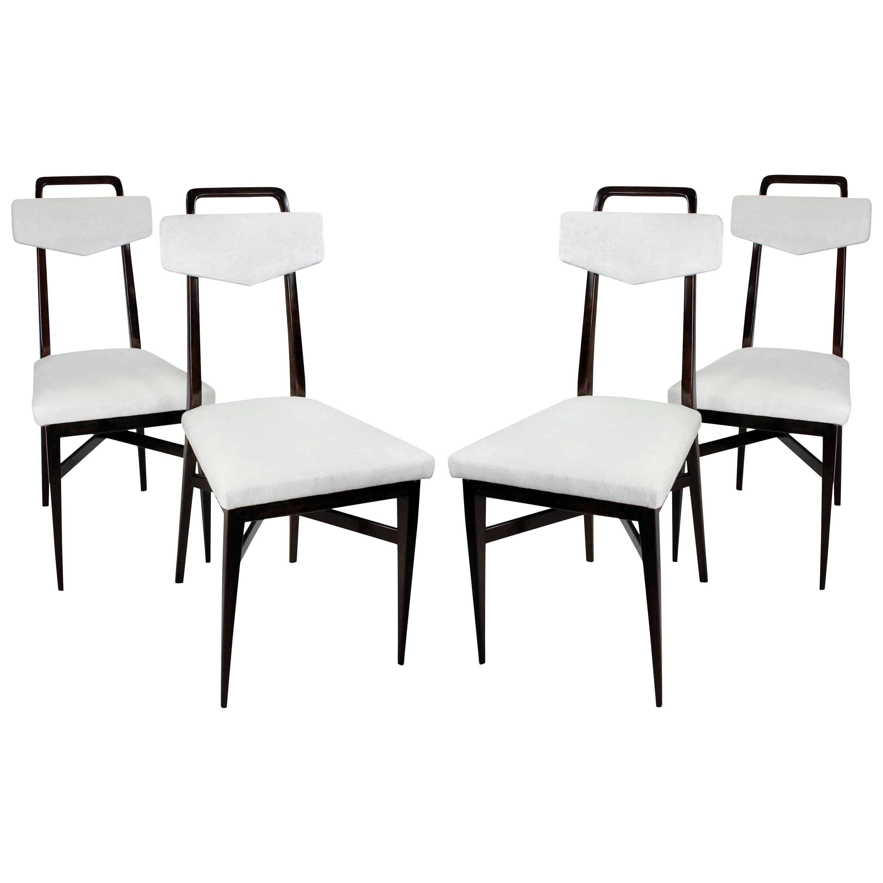 Set of Four Midcentury Italian Kitchen Chairs
