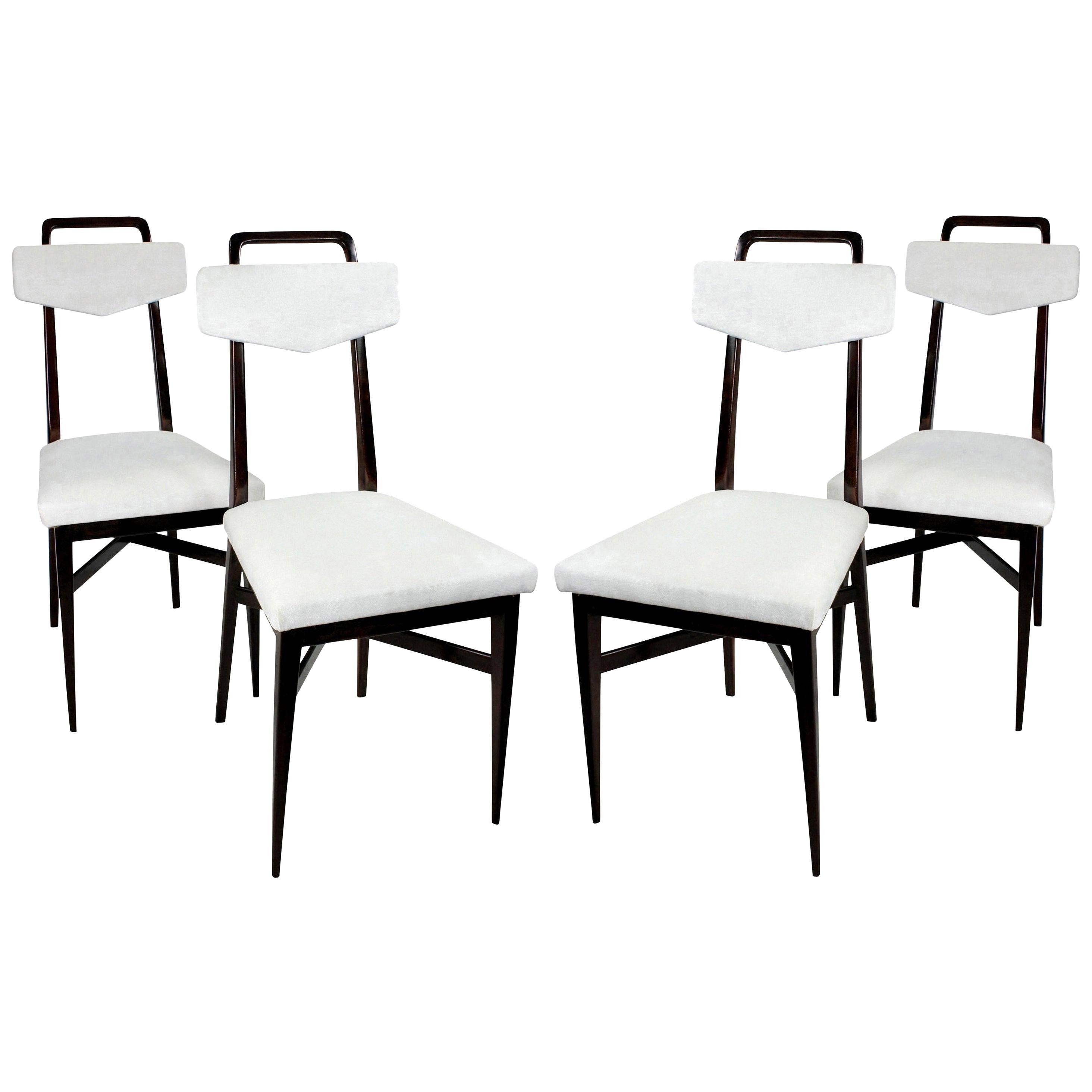 Set of Four Midcentury Italian Kitchen Chairs