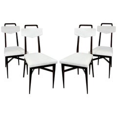 Set of Four Midcentury Italian Kitchen Chairs