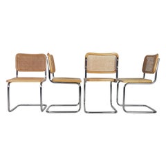 Set of Four Midcentury Marcel Breuer Cesca Chairs