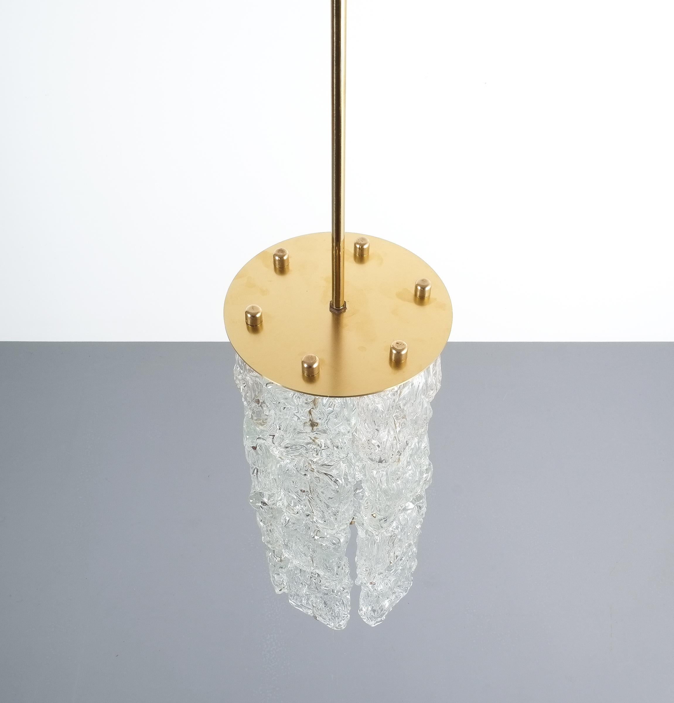 Mid-20th Century Set of Four Midcentury Murano Glass Pendant Lamps by Barovier Toso, Italy