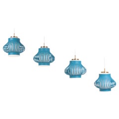 Set of Four Midcentury Pendants by Bent Karlby, 1960s