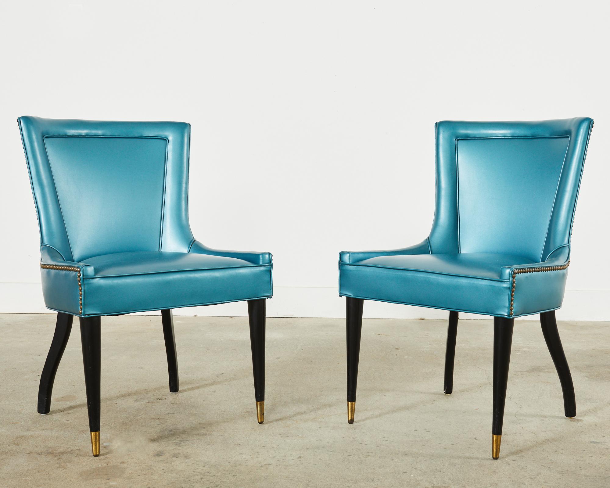 Set of Four Midcentury Space Age Style Italian Dining Chairs For Sale 1