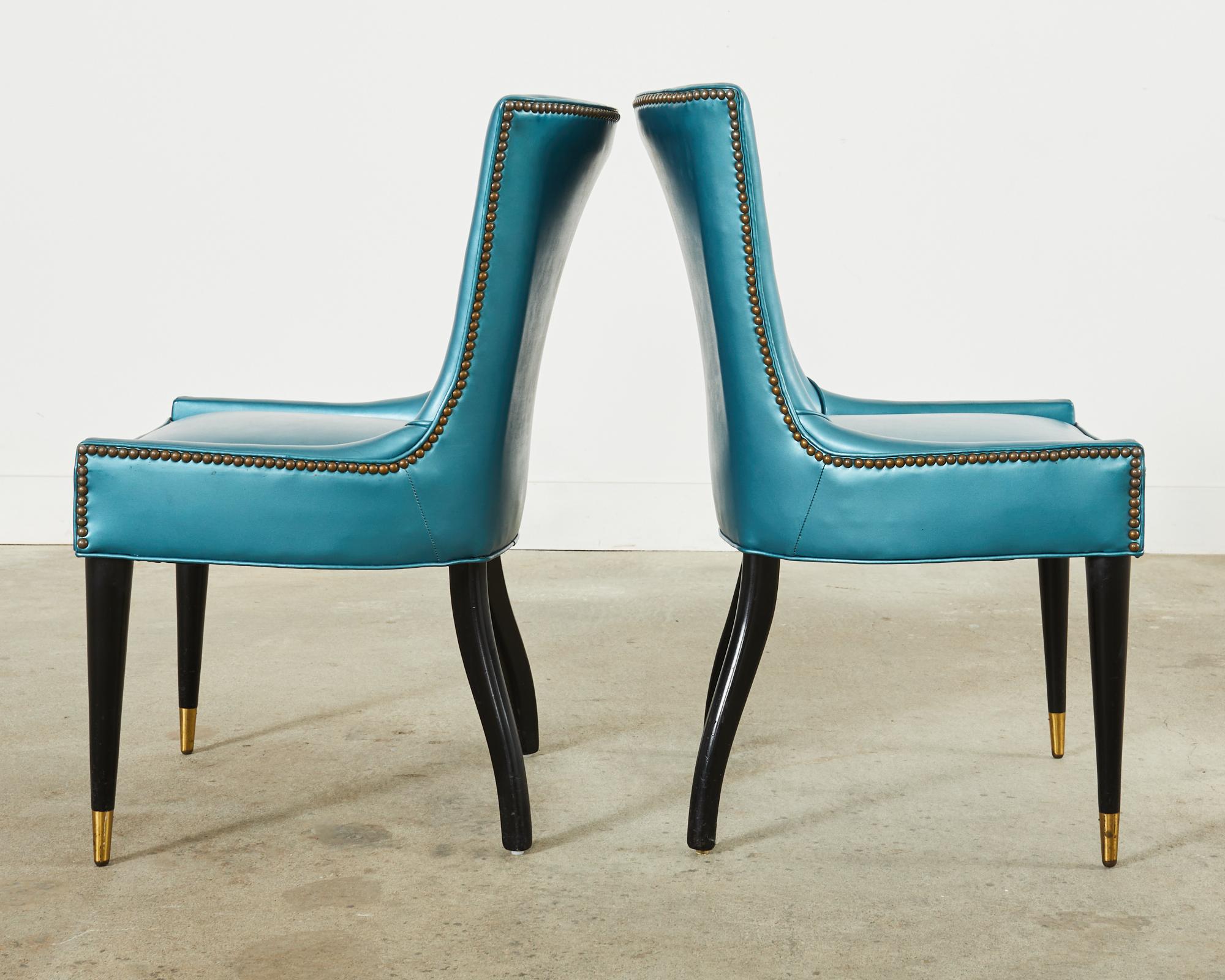 Set of Four Midcentury Space Age Style Italian Dining Chairs For Sale 3
