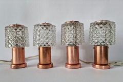 Set of Four Mid-Century Table Lamps Kamenicky Senov, 1970s