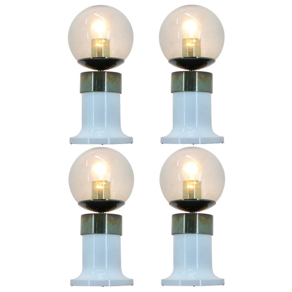 Set of Four Midcentury Table Lamps, Kamenicky Senov, 1970s For Sale