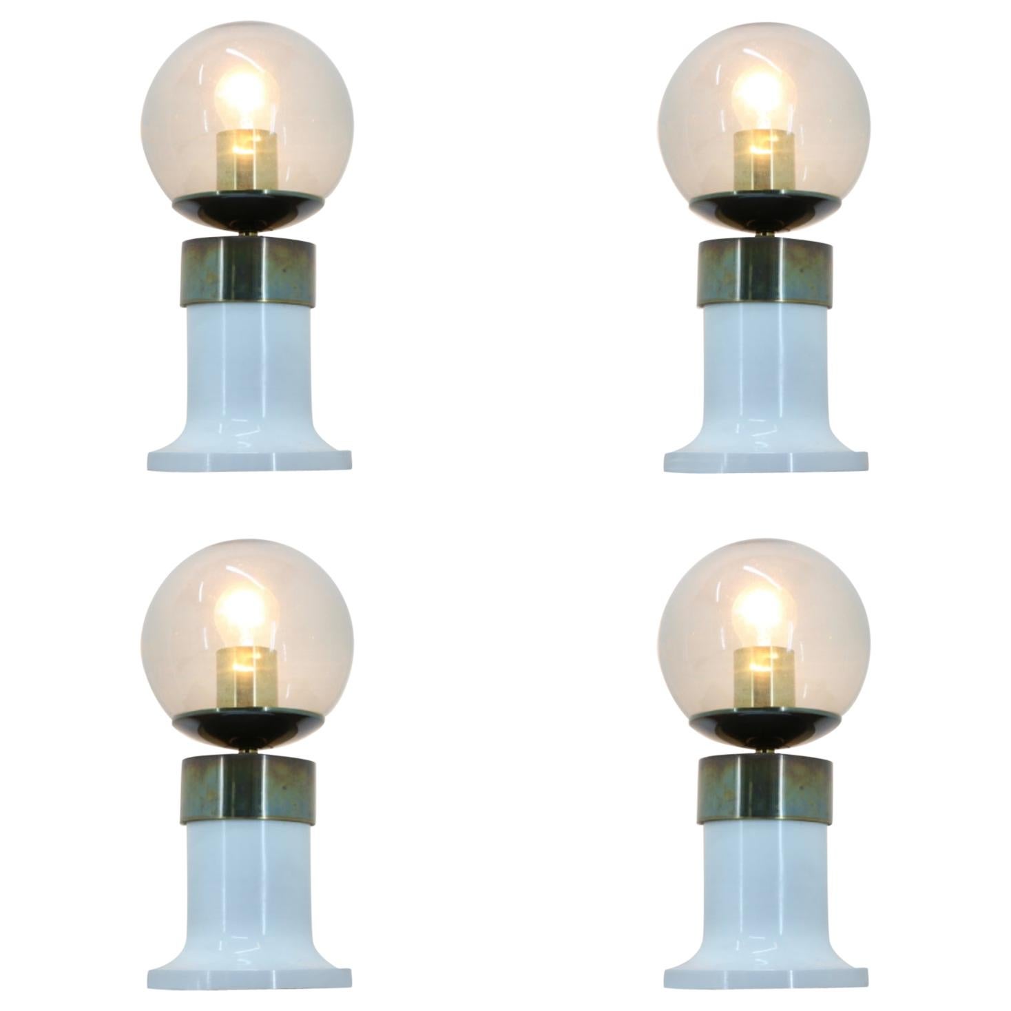 Set of Four Midcentury Table Lamps, Kamenicky Senov, 1970s For Sale