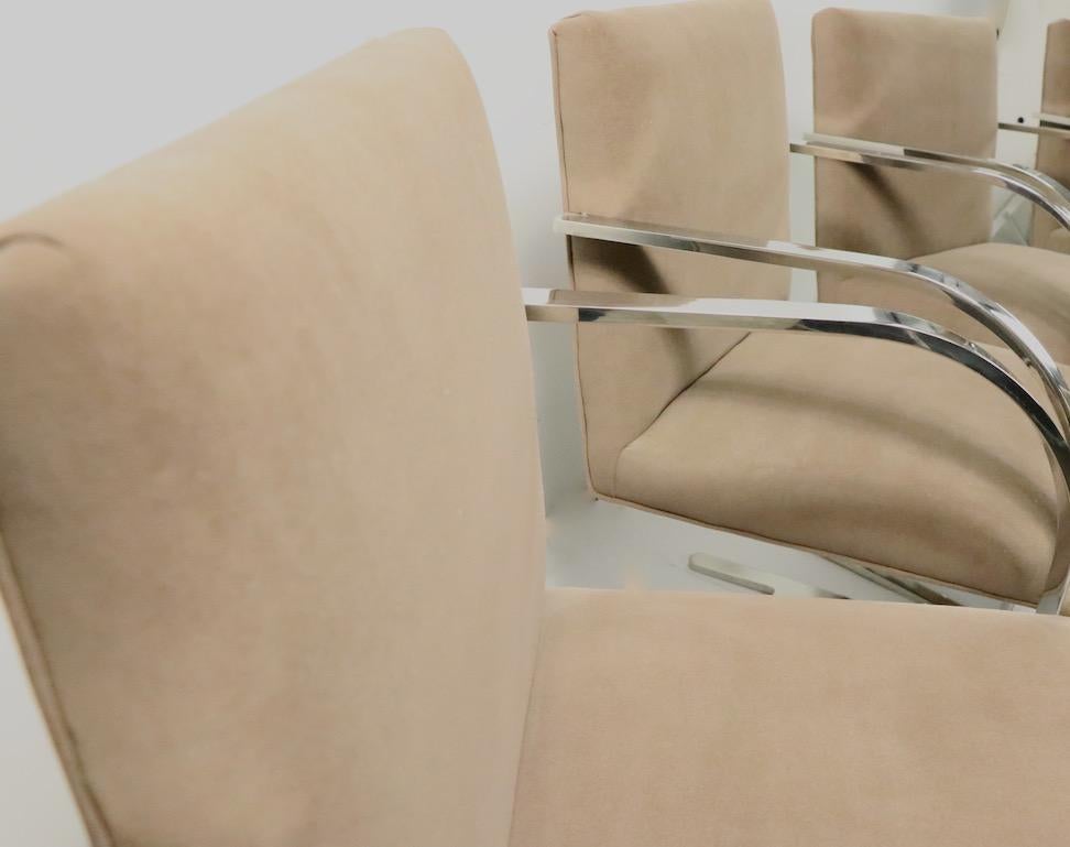 Set of Four Mies Van Der Rohe Brno Chairs for Brueton 3