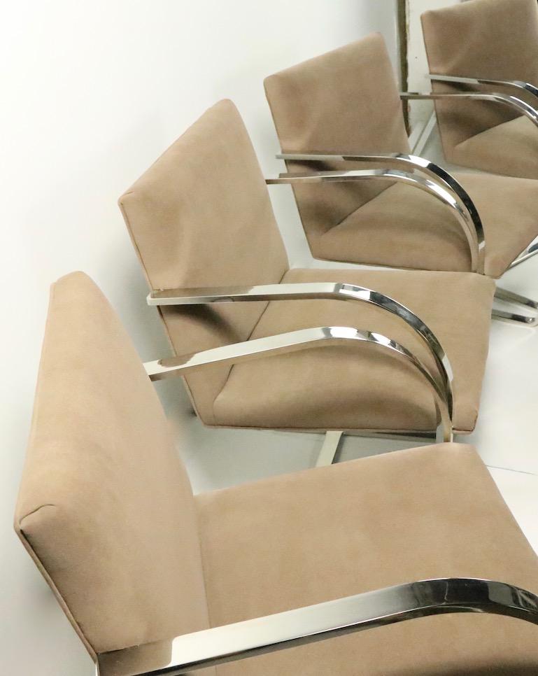 Set of Four Mies Van Der Rohe Brno Chairs for Brueton 4