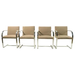 Set of Four Mies Van Der Rohe Brno Chairs for Brueton