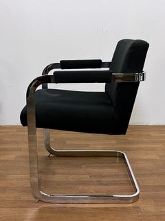 Freischwingende verchromte Esszimmerstühle von Milo Baughman für Thayer Coggin