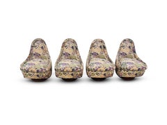 Set of Four Milo Baughman Petite Swivel and Tilt Lounge Chairs