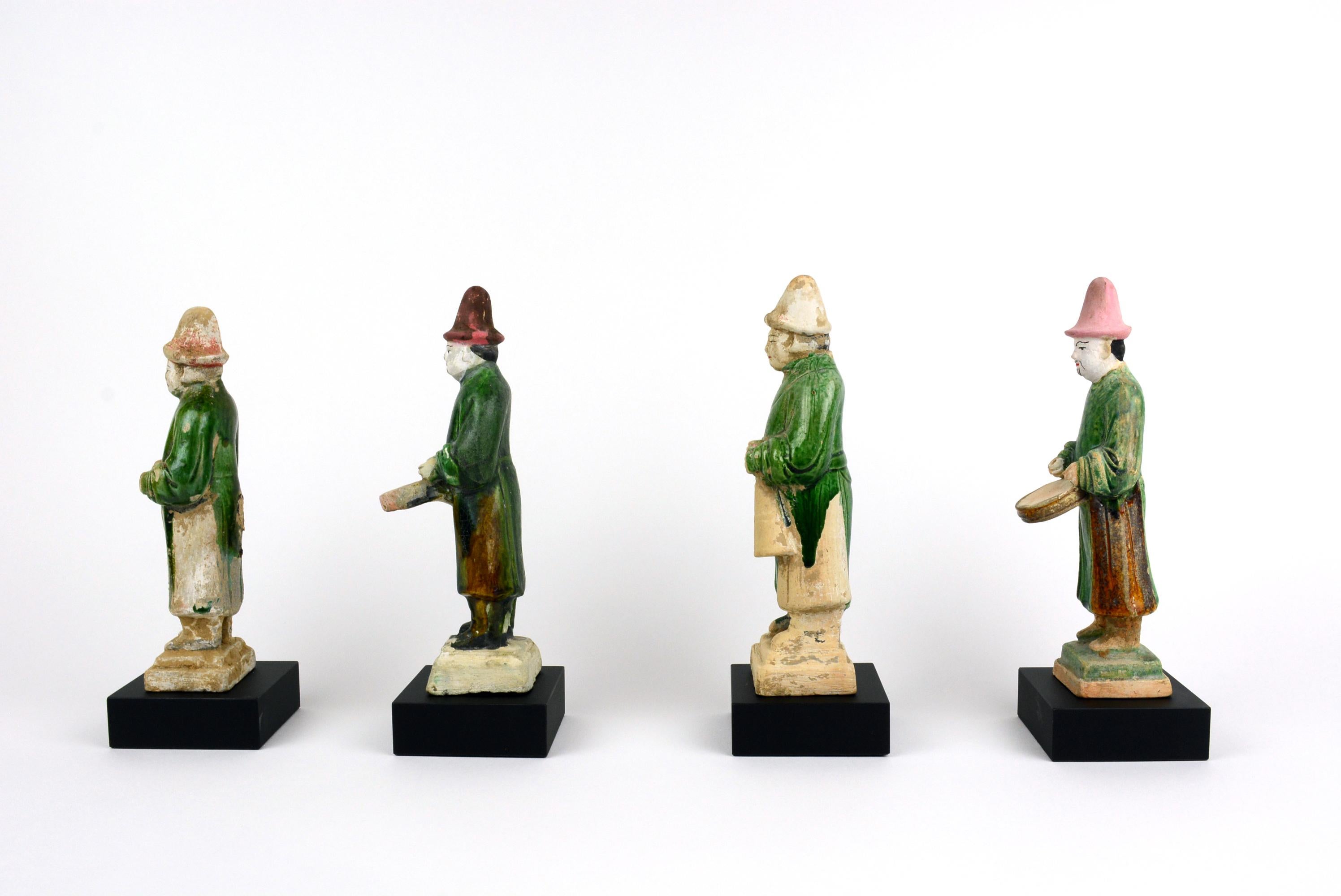 Chinese Set of Four Ming Musicians, 'Men' For Sale
