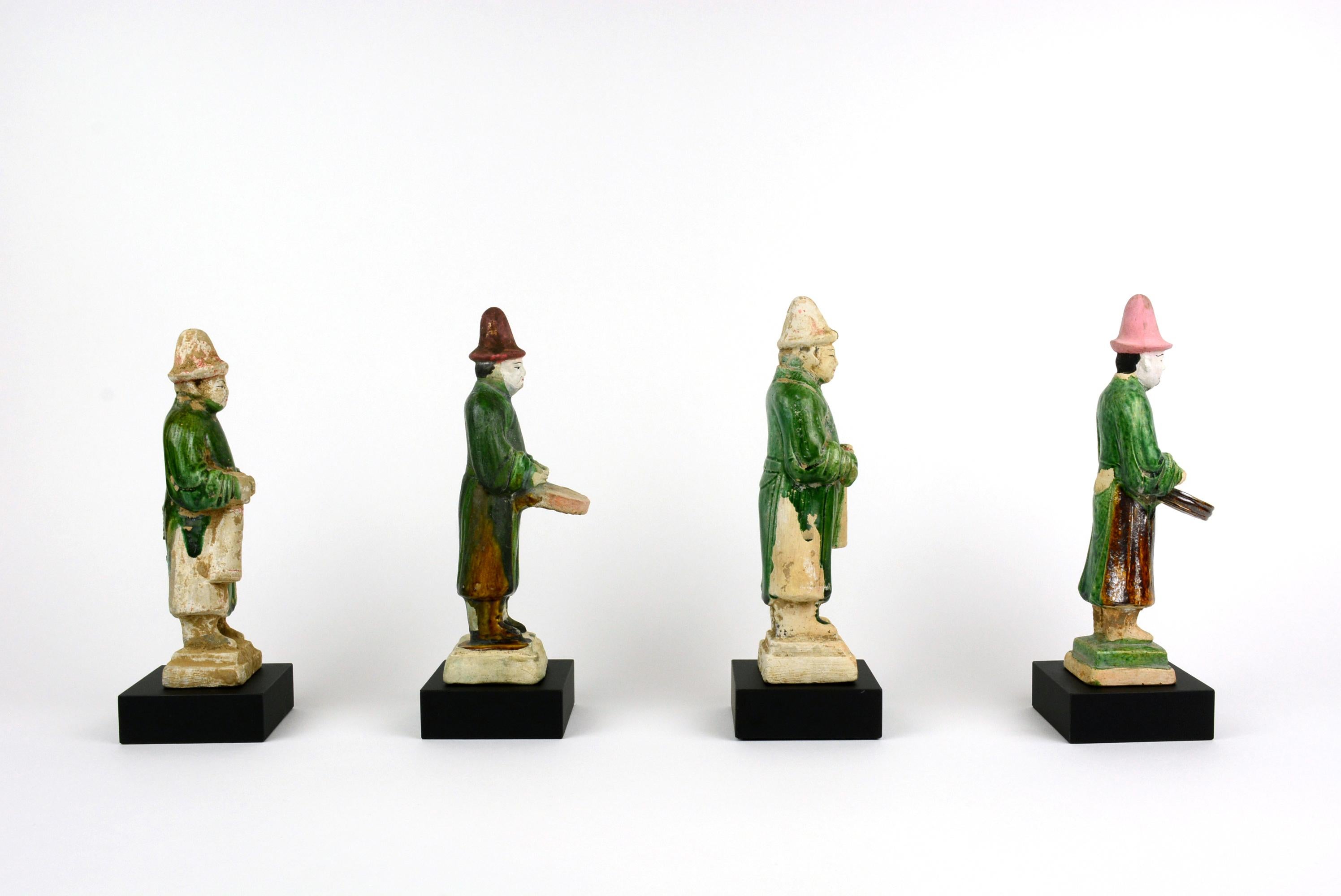 Set of Four Ming Musicians, 'Men' In Good Condition For Sale In Santa Monica, CA