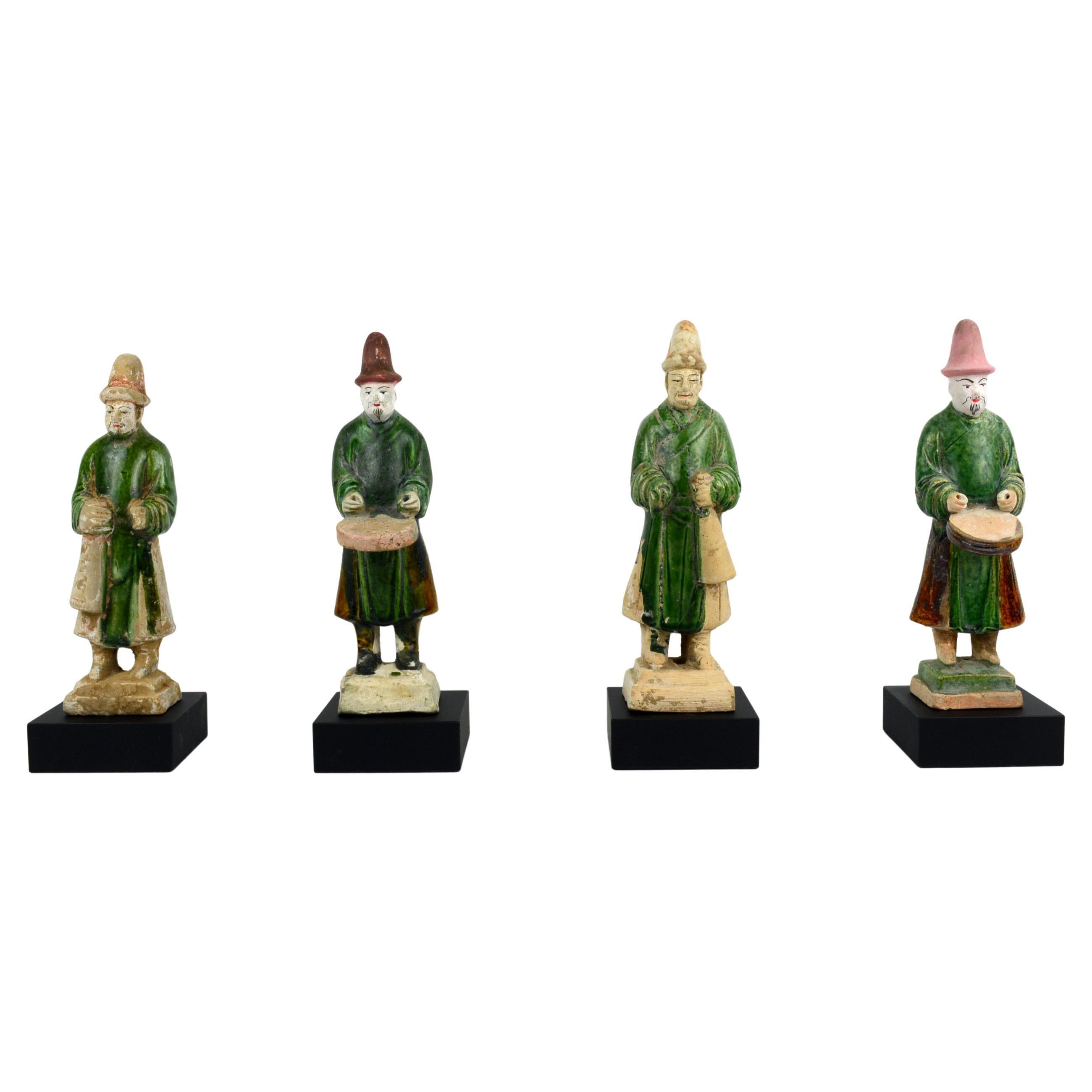 Set of Four Ming Musicians, 'Men' For Sale