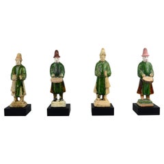 Antique Set of Four Ming Musicians, 'Men'
