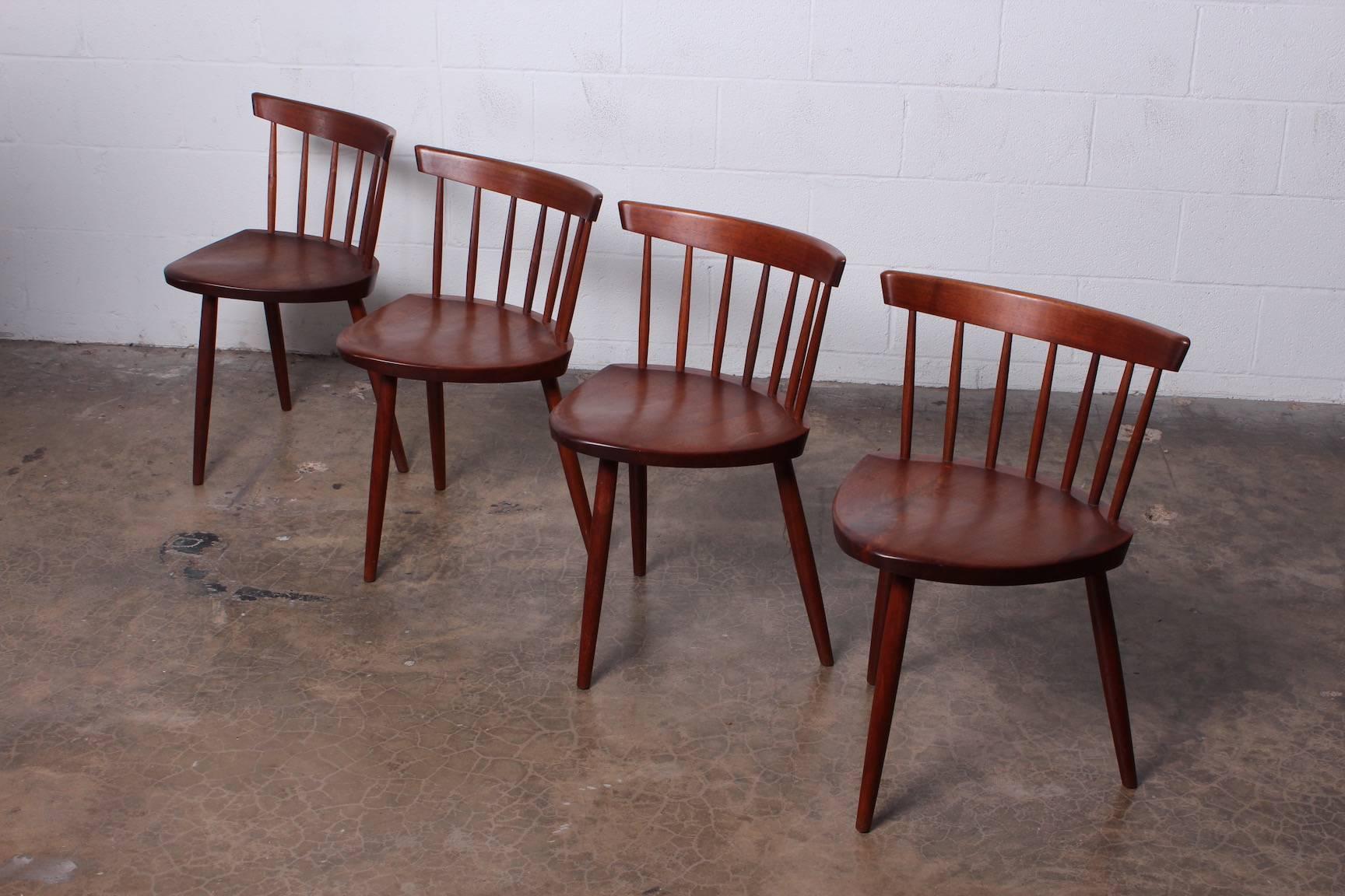 Set of Four Mira Chairs by George Nakashima, 1952 In Good Condition In Dallas, TX