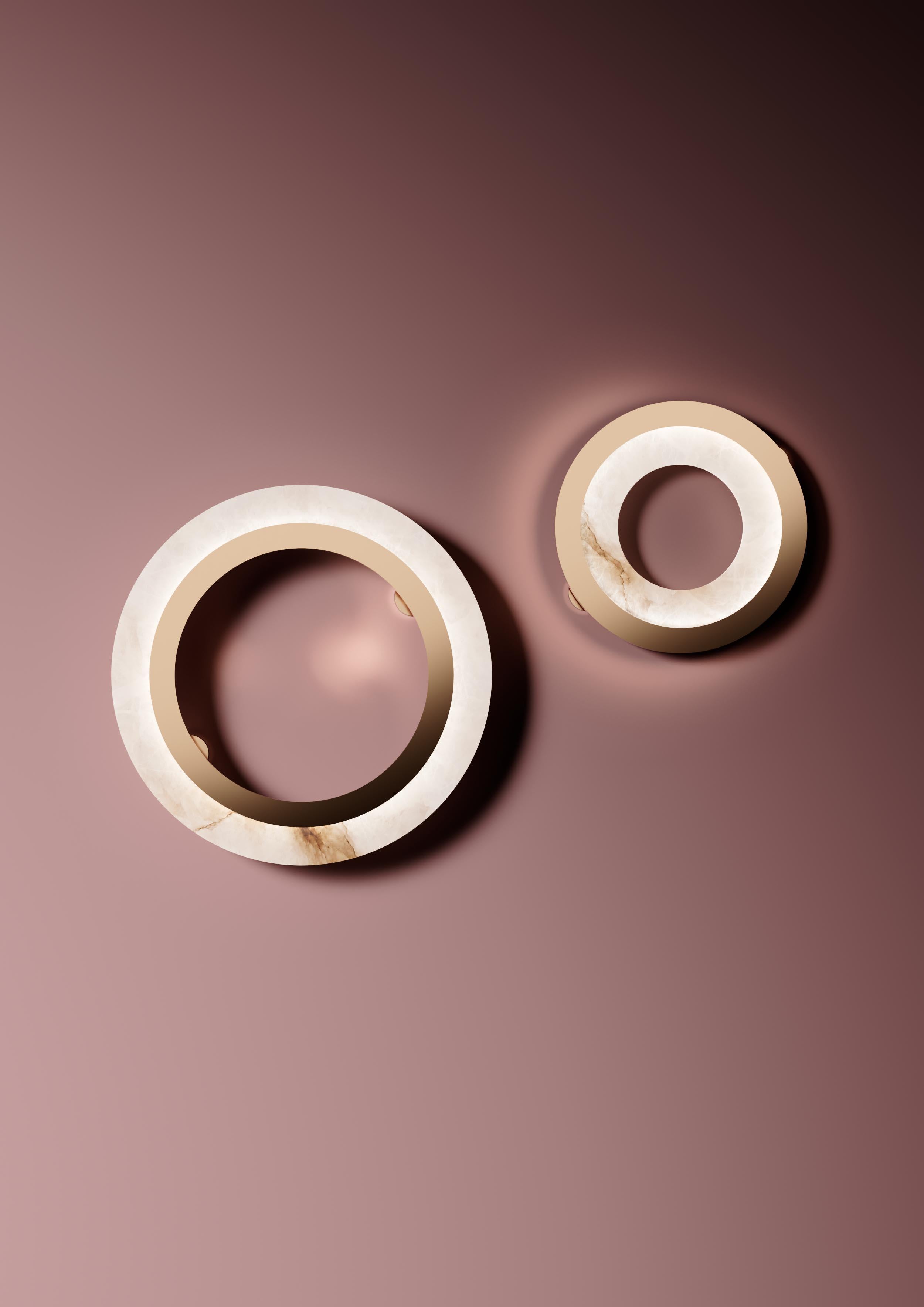 Set di quattro anelli di dimensioni diverse Yubiwa, lampada a sospensione di Alabastro Italiano In condizioni Nuovo in vendita a Geneve, CH