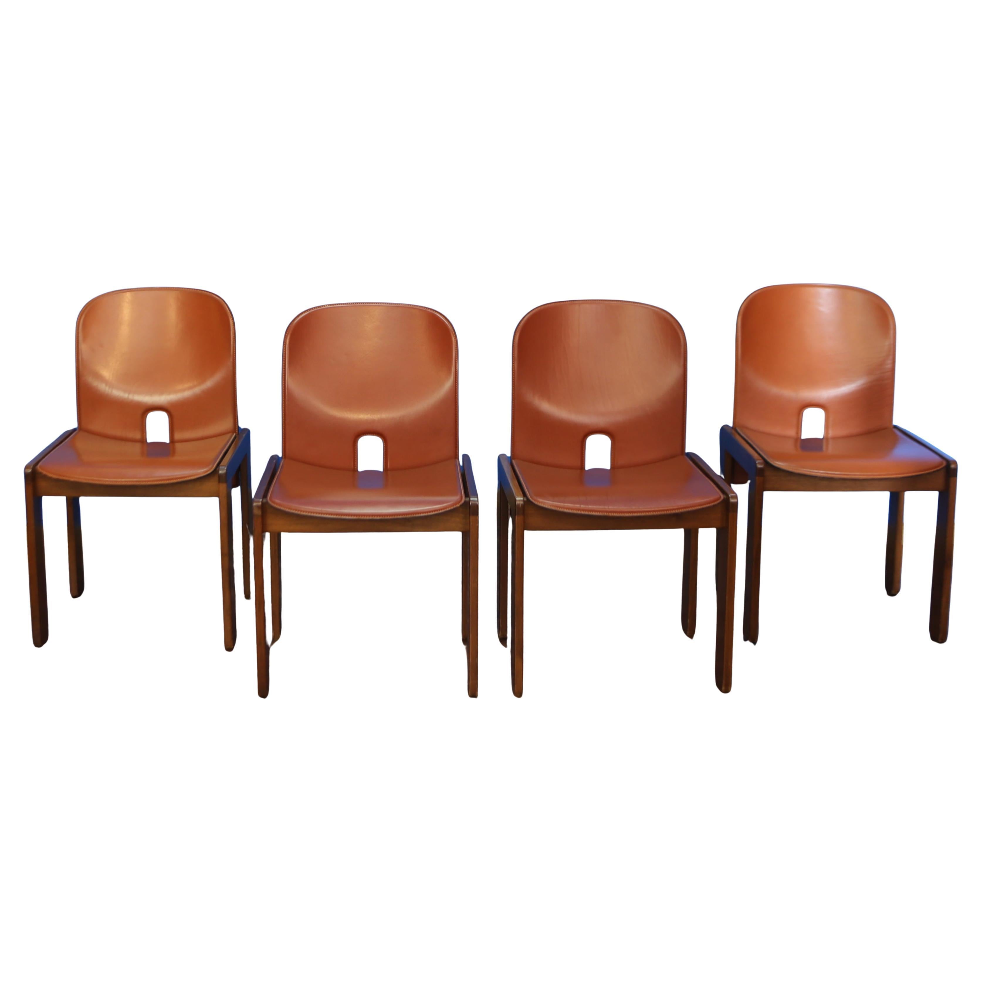 Set of four Model 121 chairs designed by Afra and Tobia Scarpa for Cassina 1965 im Angebot