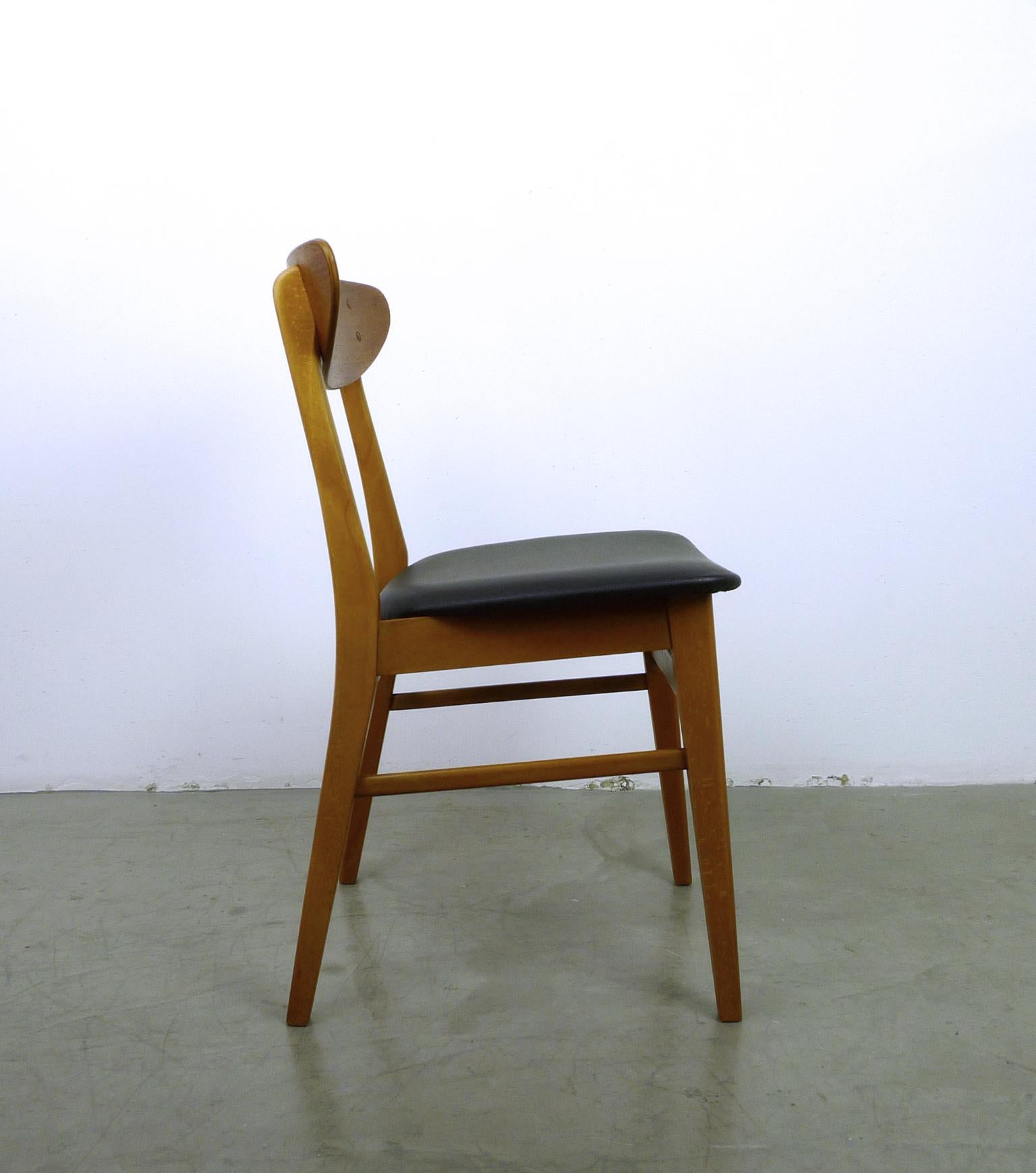Faux Leather Set of Four Model 210 Dining Chairs from Farstrup Møbler, Denmark, 1960s For Sale