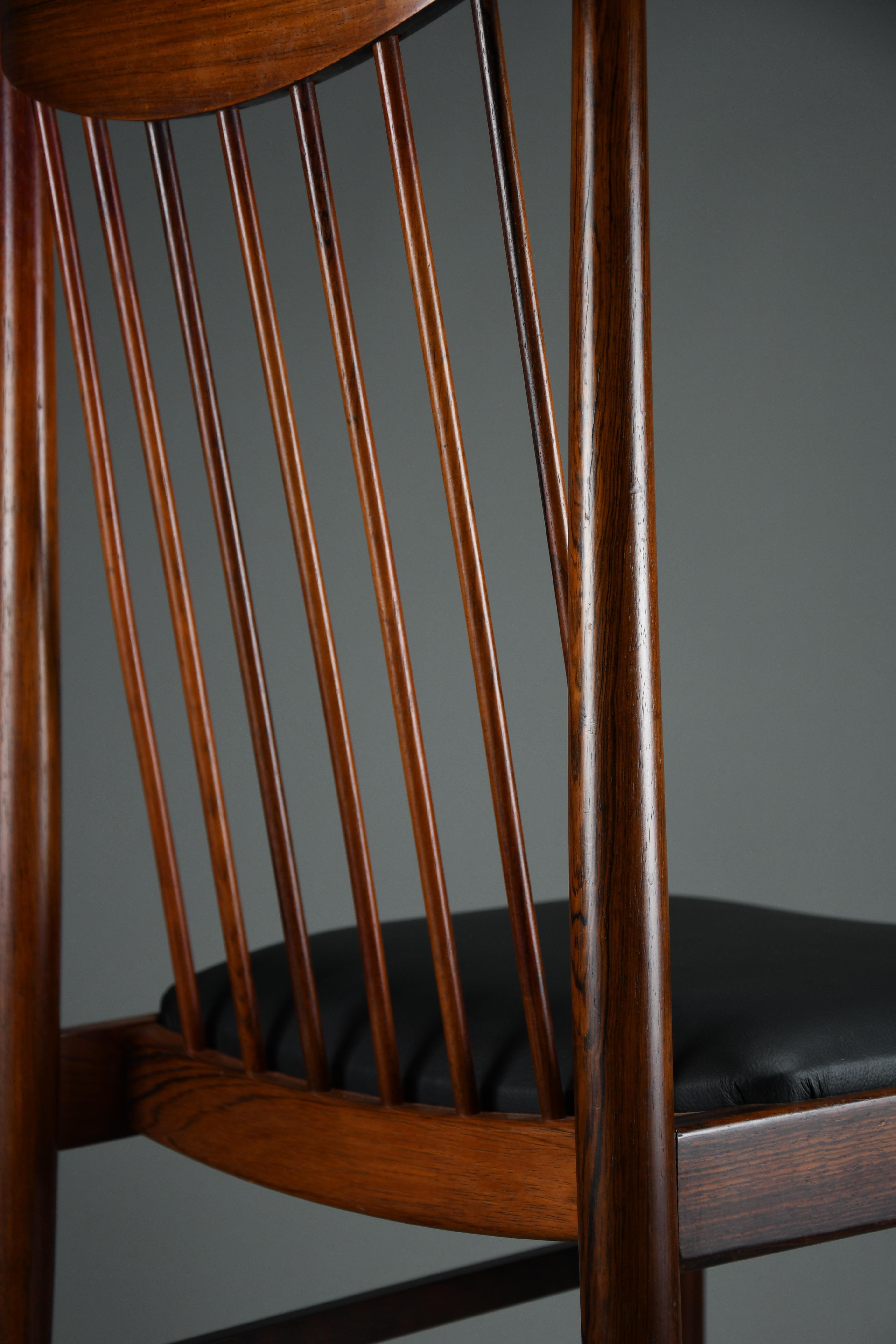 Set of Four Model 422 Dining Chairs by Helge Sibast, Denmark, 1960s en venta 4