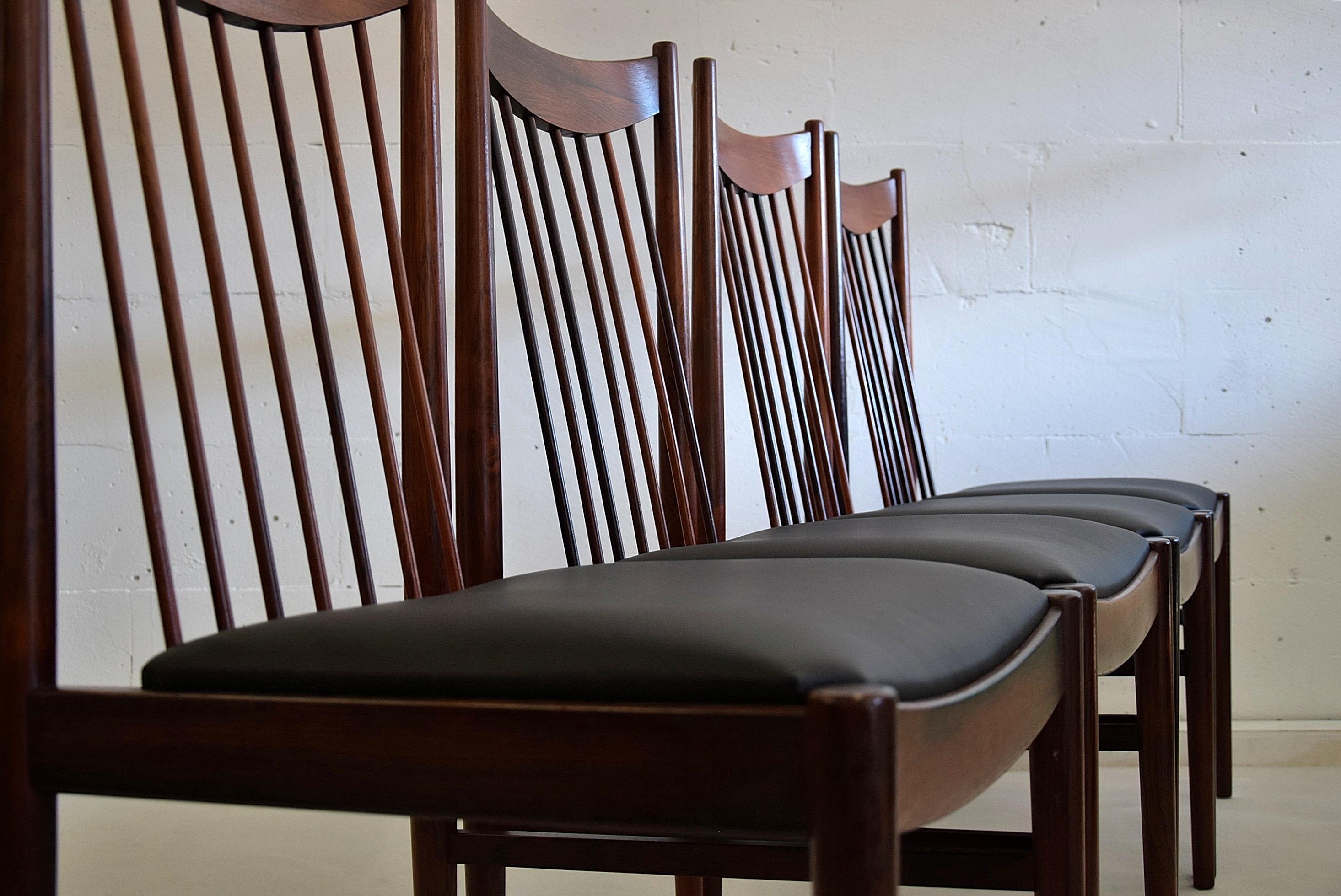 Set of Four Model 422 Dining Chairs by Helge Sibast, Denmark, 1960s en venta 6