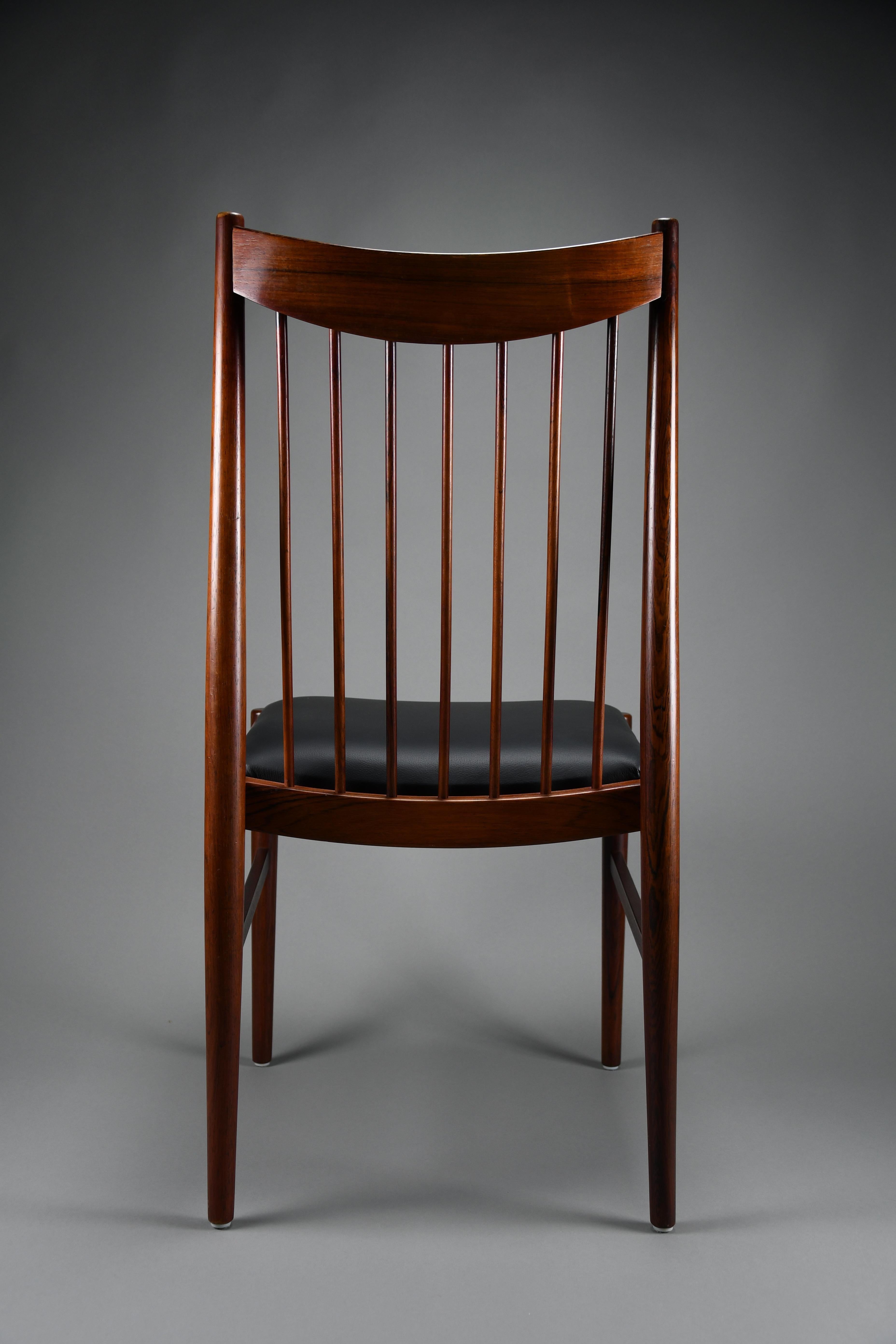 Set of Four Model 422 Dining Chairs by Helge Sibast, Denmark, 1960s en venta 1