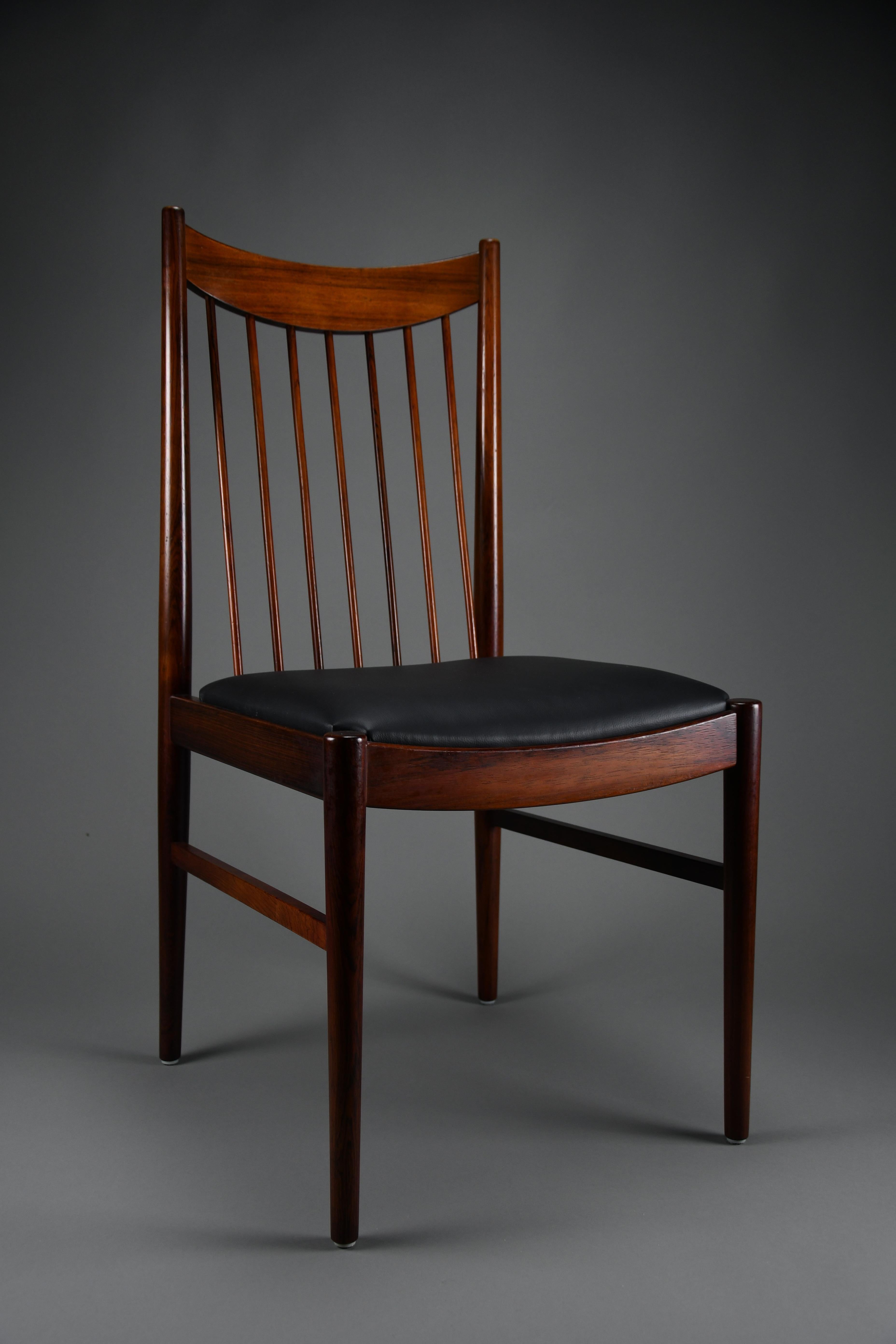 Set of Four Model 422 Dining Chairs by Helge Sibast, Denmark, 1960s en venta 2