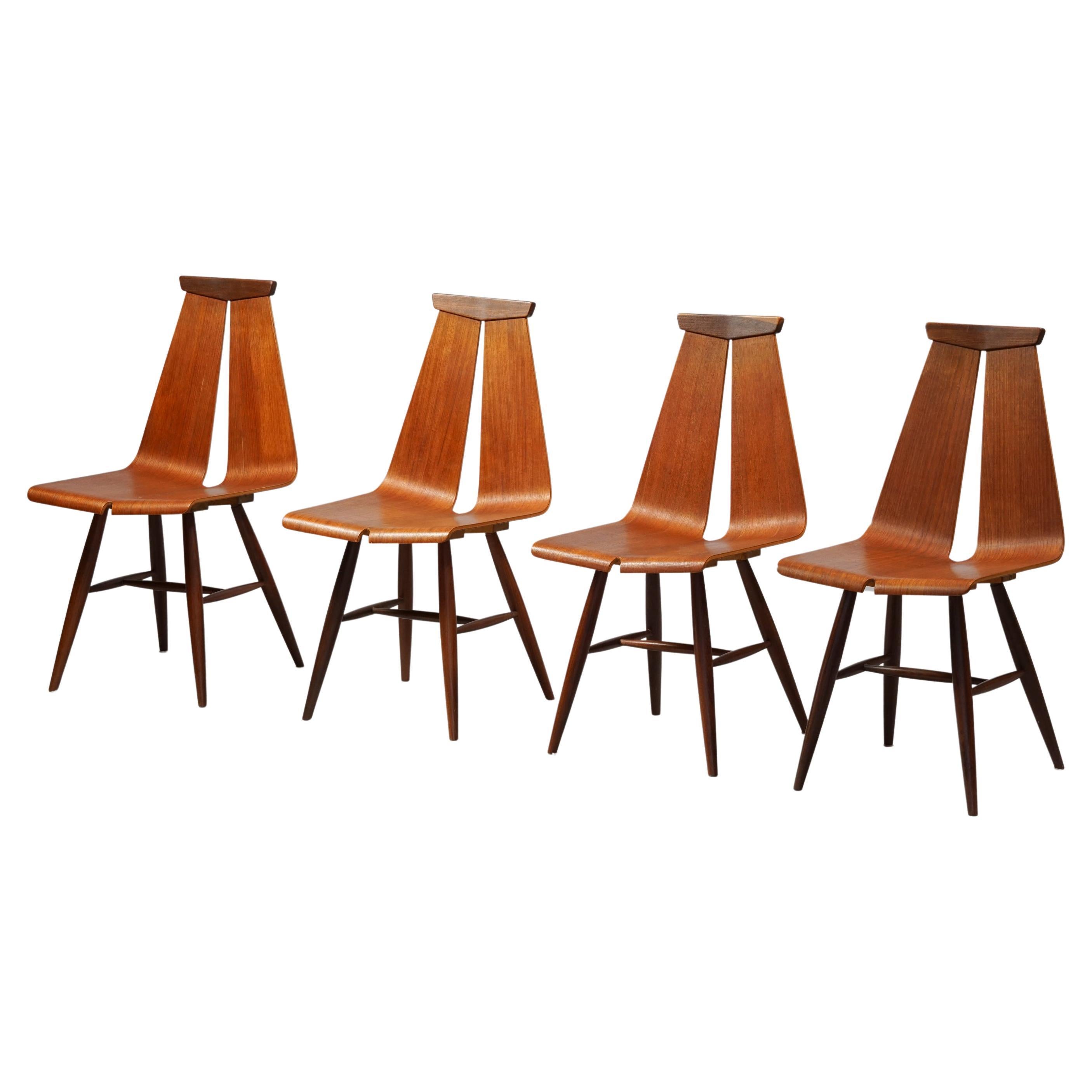 Set of Four Model 441 Dining Chairs in Teak by Risto Halme for Isku, 1960s