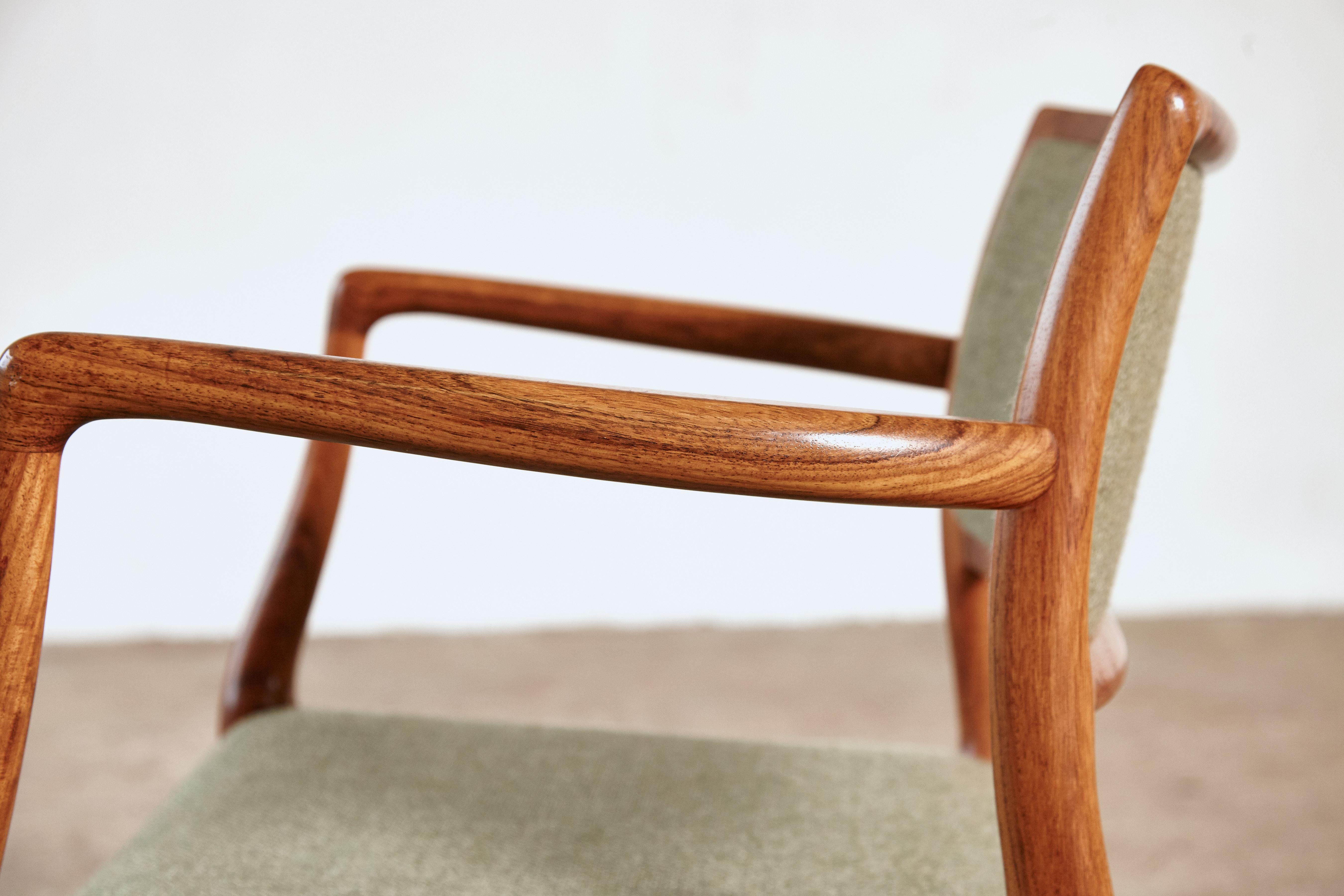 Ensemble de quatre chaises de salle à manger modèle 65 par Niels O. Møller 'Moller', Danemark, années 1960 en vente 8