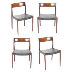 Set of Four Model 77 Niels Moller Rosewood Dining Chairs