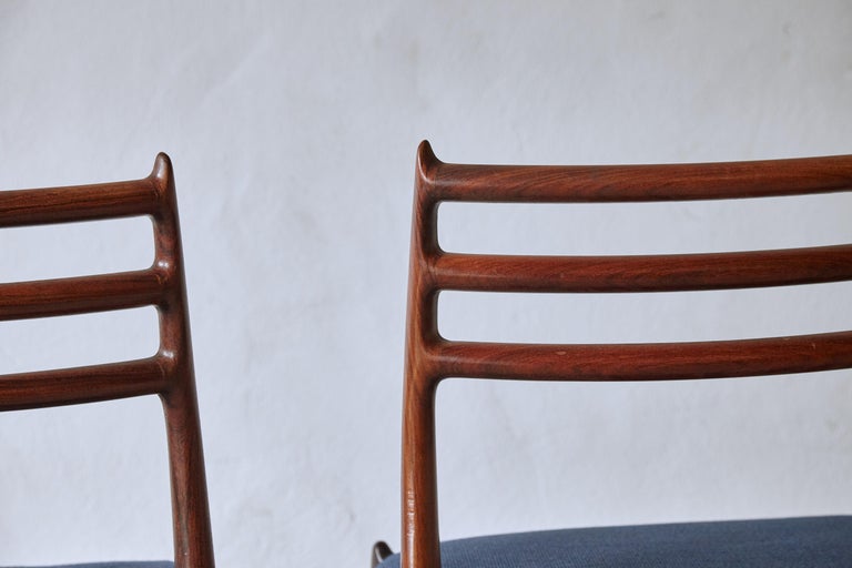 Set of Four Model 78 Chairs by Niels O. Møller 'Moller', Denmark, 1960s For Sale 4