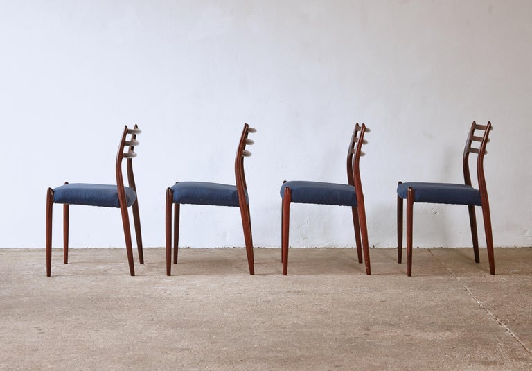 Set of Four Model 78 Chairs by Niels O. Møller 'Moller', Denmark, 1960s In Good Condition For Sale In London, GB