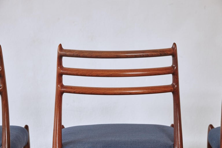 Set of Four Model 78 Chairs by Niels O. Møller 'Moller', Denmark, 1960s For Sale 1