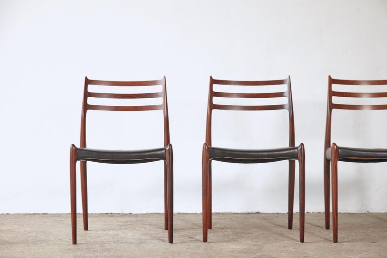 Danish Set of Four Model 78 Rosewood Chairs by Niels O. Møller (Moller), Denmark, 1960s For Sale