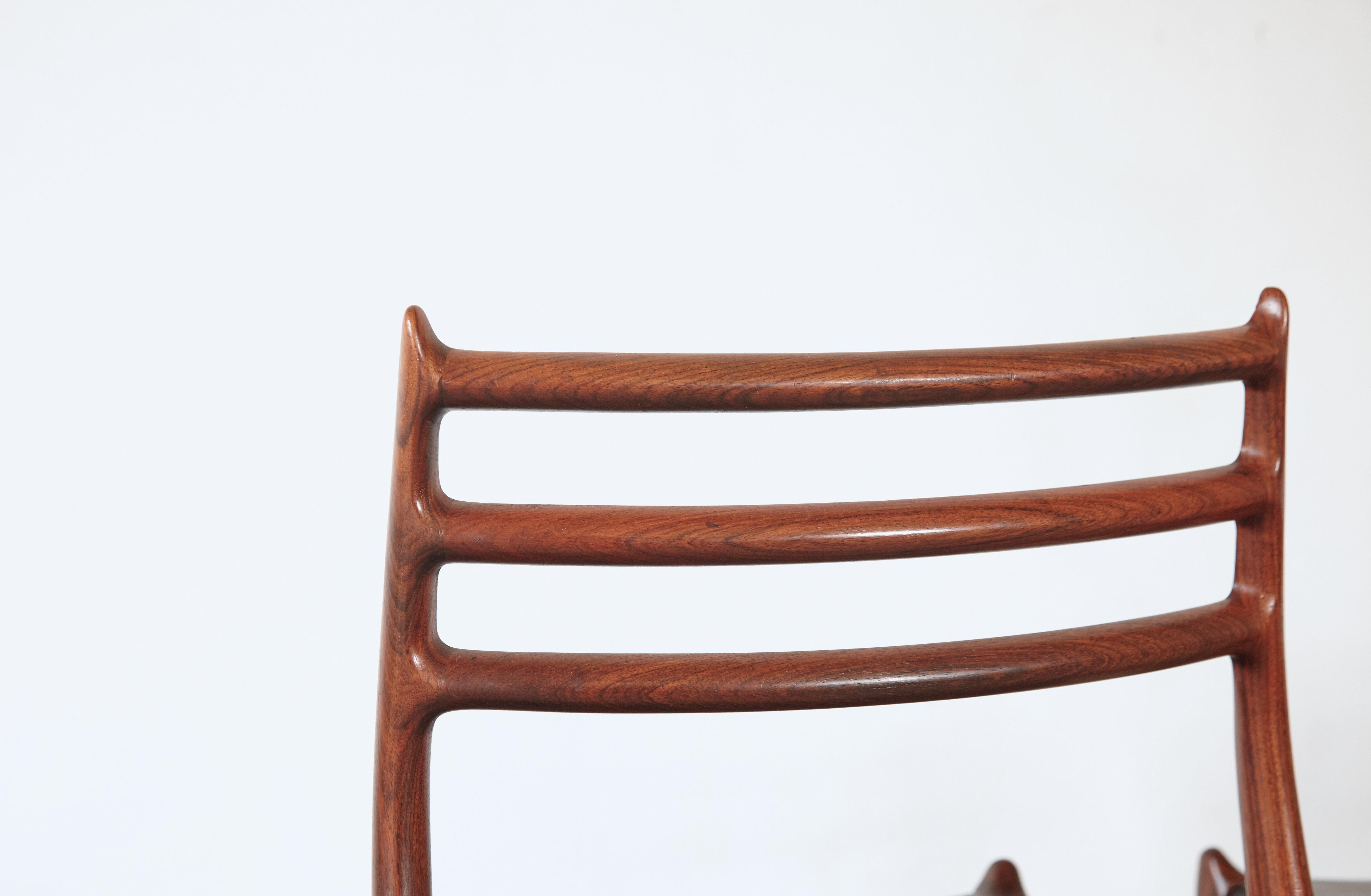 Set of Four Model 78 Rosewood Chairs by Niels O. Møller (Moller), Denmark, 1960s 2