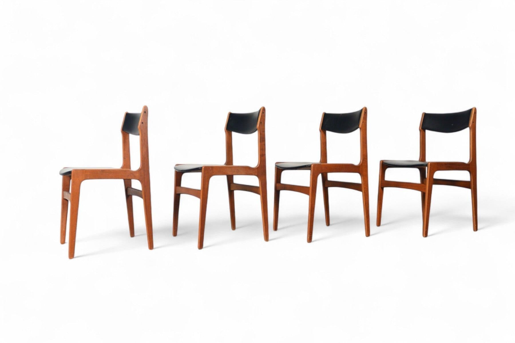 XX secolo Set di quattro sedie da pranzo in teak Model 78 di Anderstrup Mobelfabrik in vendita
