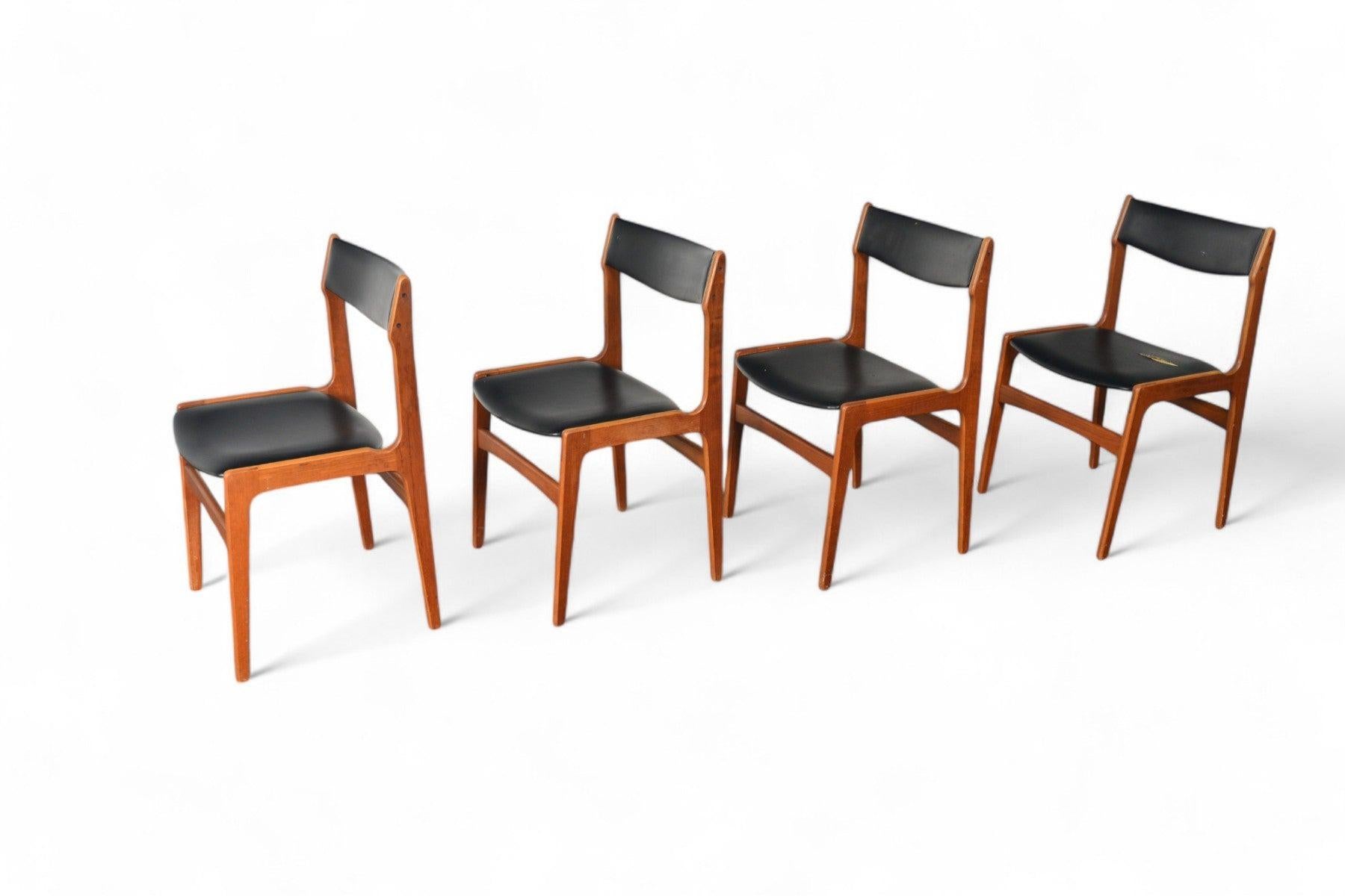 Teak Set di quattro sedie da pranzo in teak Model 78 di Anderstrup Mobelfabrik in vendita