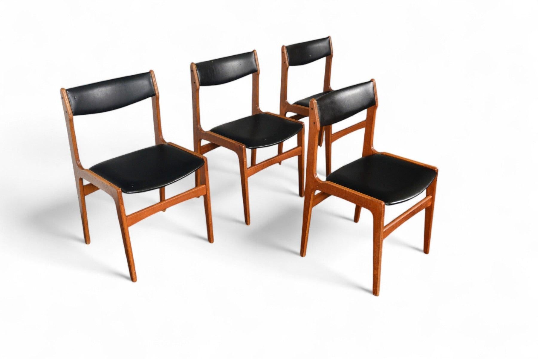 Set di quattro sedie da pranzo in teak Model 78 di Anderstrup Mobelfabrik in vendita 1