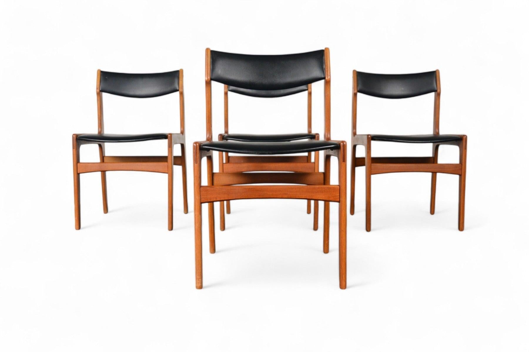 Set di quattro sedie da pranzo in teak Model 78 di Anderstrup Mobelfabrik in vendita 2