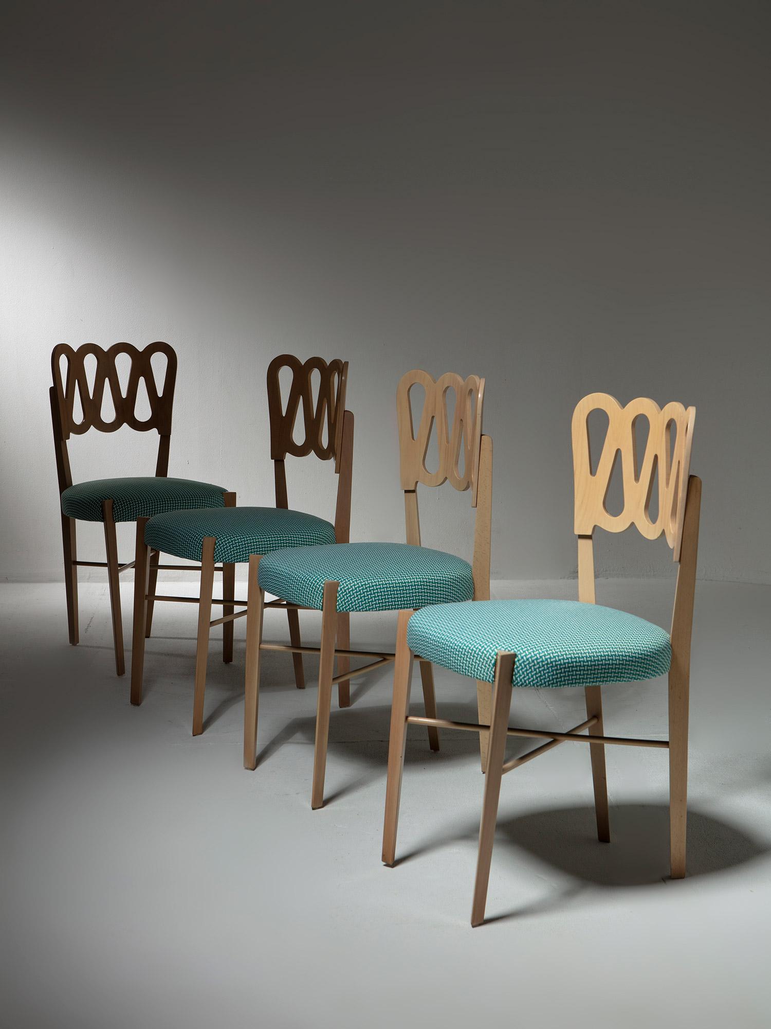 Italian Set of Four Model 969 Chairs by Gio Ponti for Montina, Italy, 1970s
